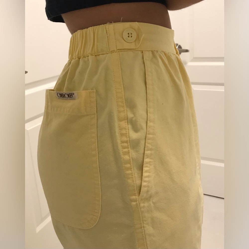 Cherokee Yellow High-Waist Utility Skirt